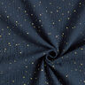 Bomuld musselin spredte guldklatter – marineblå/guld,  thumbnail number 3