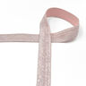 Elastisk kantbånd (skråbånd) glitter [20 mm] – lysebeige,  thumbnail number 1