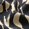Viskosestof abstrakt zebramønster – sort/lysebeige,  thumbnail number 2