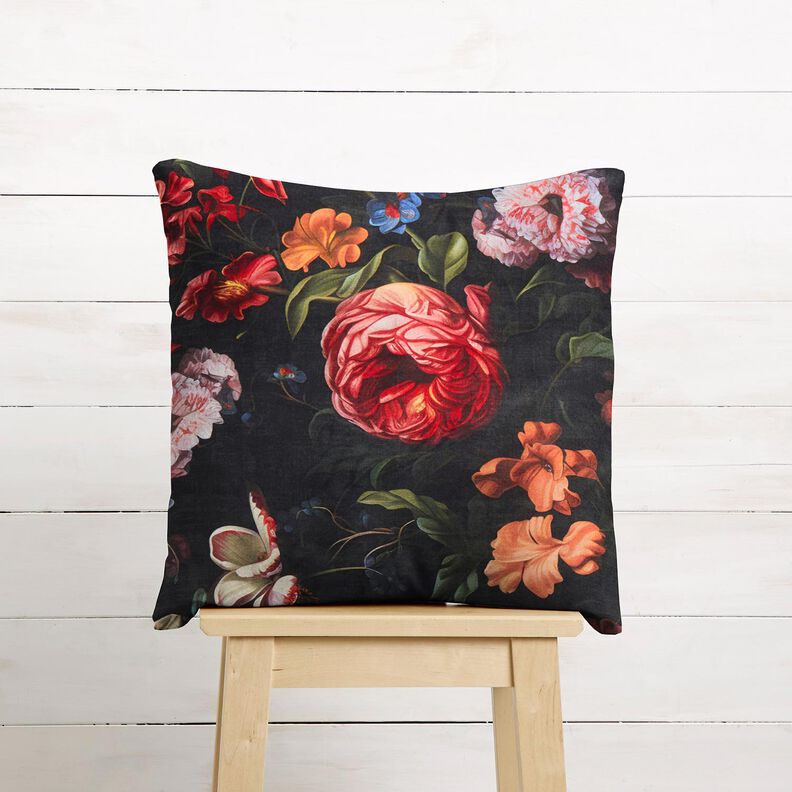 Dekorationsfl&oslash;jl romantiske blomster &ndash; antracit/ros&eacute;,  image number 8