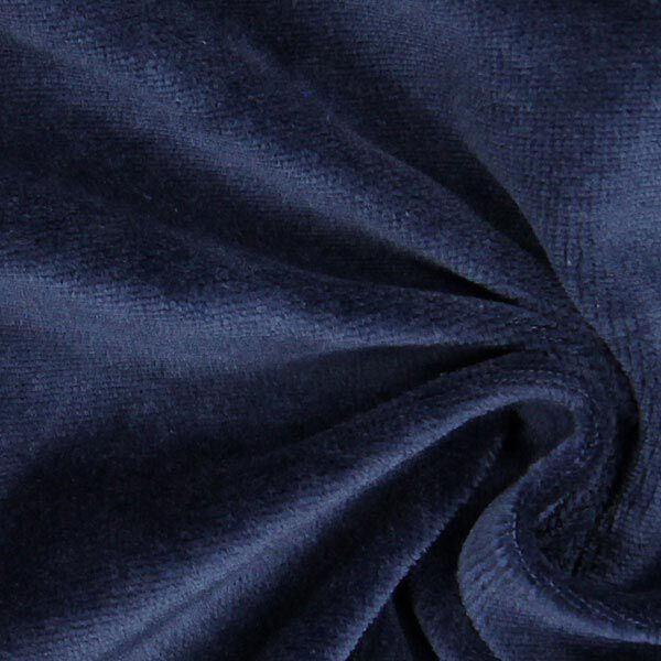 Nicki stof Ensfarvet – marineblå,  image number 2