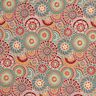 Dekorationsstof Gobelin farverige cirkler – karminrød/lysebeige,  thumbnail number 1