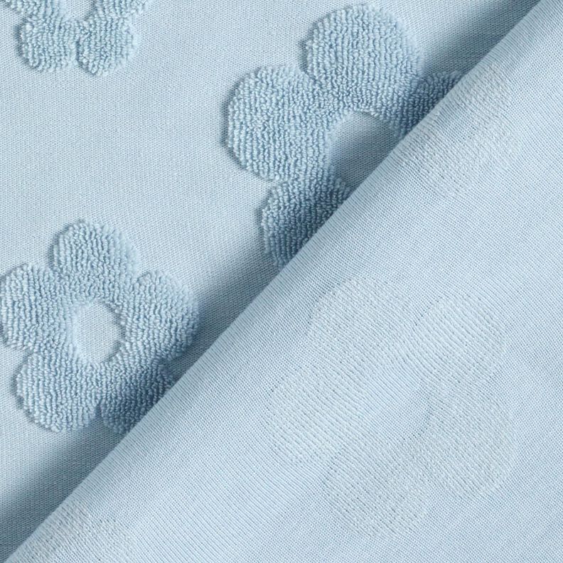 frottéjersey blomster – sølvblå,  image number 4