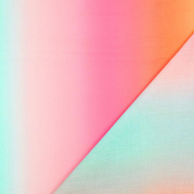 Batist regnbuefarvet gradient | Poppy Fabrics – pink/hvid,  image number 4
