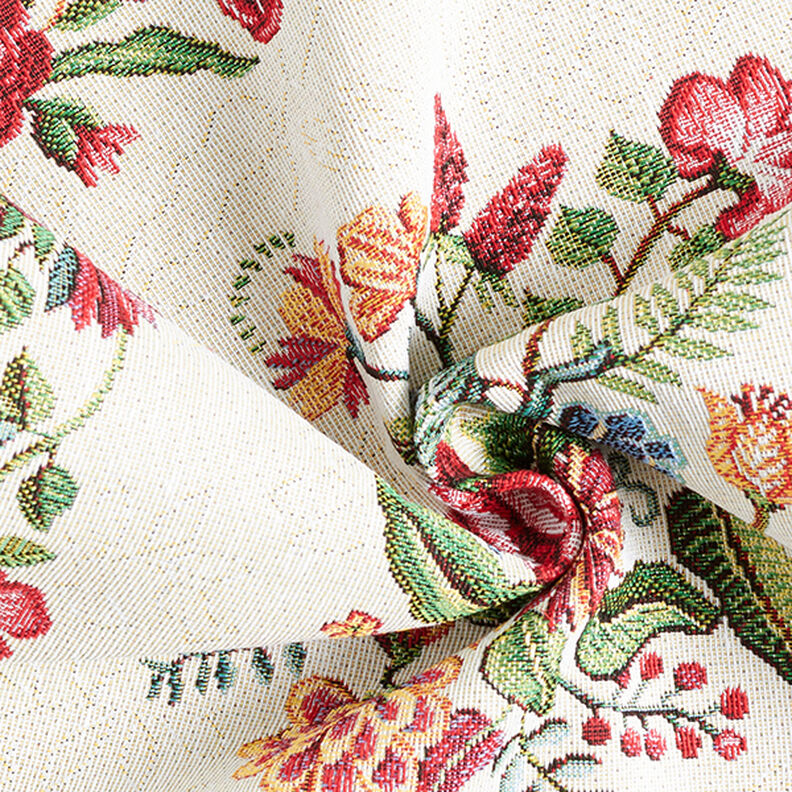 Dekorationsstykke Gobelin romantisk blomstermotiv – lysebeige,  image number 3