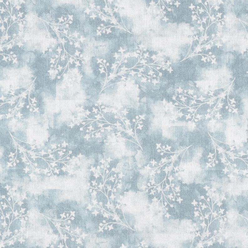 Bomuldsstof Poplin fine grene – blå,  image number 1