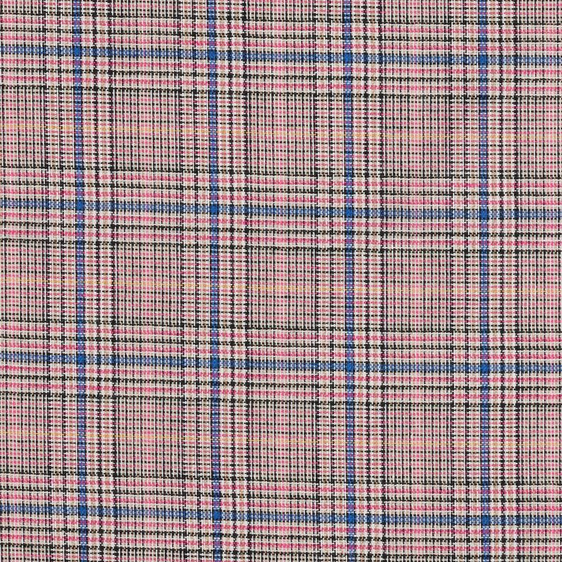 Bomuldsblanding fint ternet mønster – intens pink/kongeblå,  image number 1
