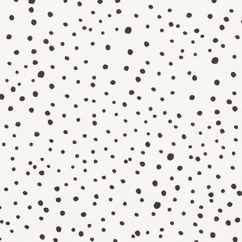 Bomuldsjersey uregelmæssige prikker – hvid,  image number 1