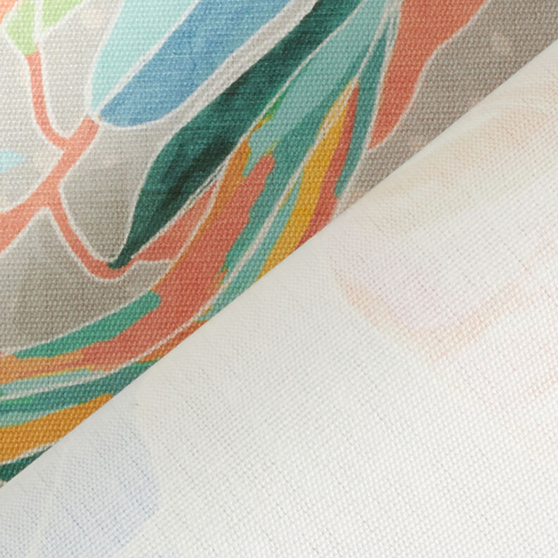 Outdoorstof Canvas tropiske blade – koral,  image number 4