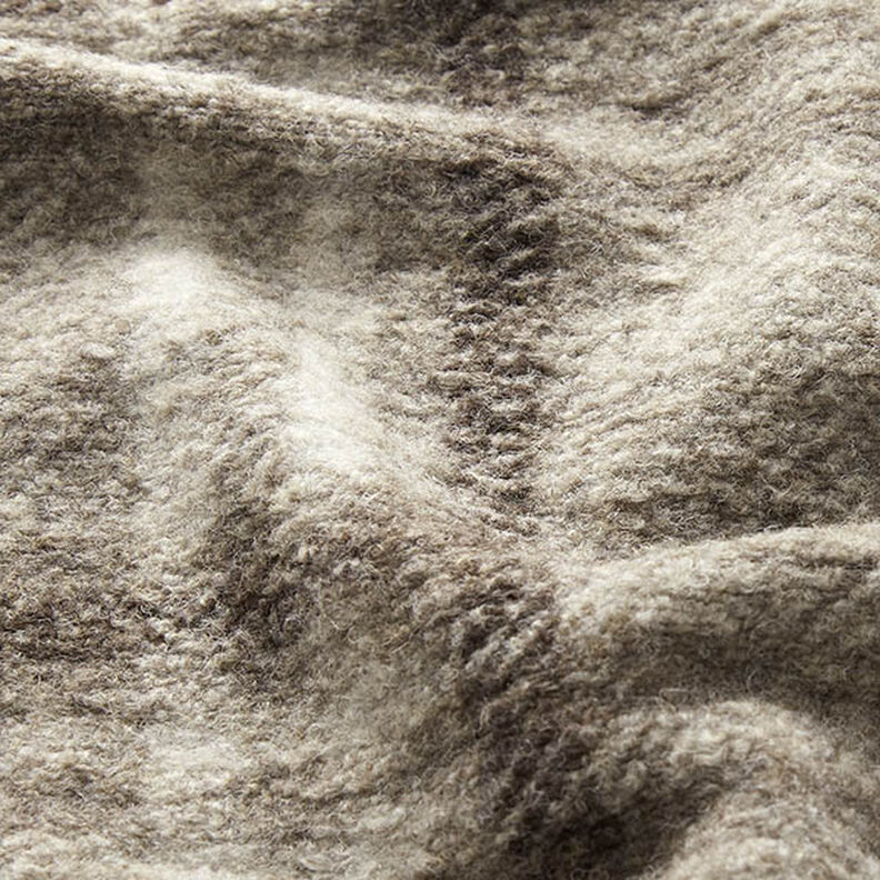 Frakkestrik uldblanding tern – taupe,  image number 2