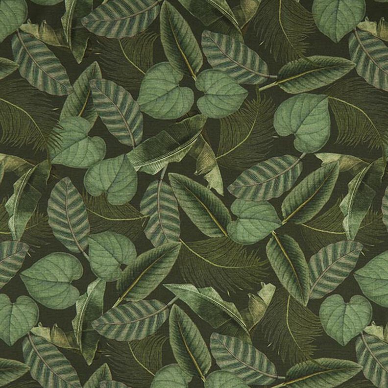 Outdoor stof Canvas Palmeblade – mørkegrøn,  image number 1