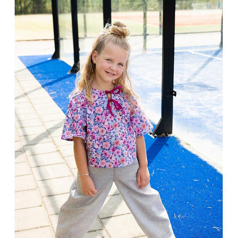 Bomuldspoplin blomster | Poppy Fabrics – rødlilla,  image number 6