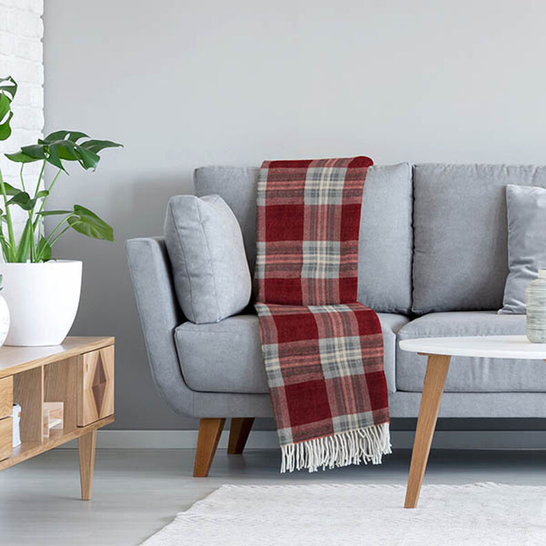 Hyggefleece tern – karminrød/lysegrå,  image number 6