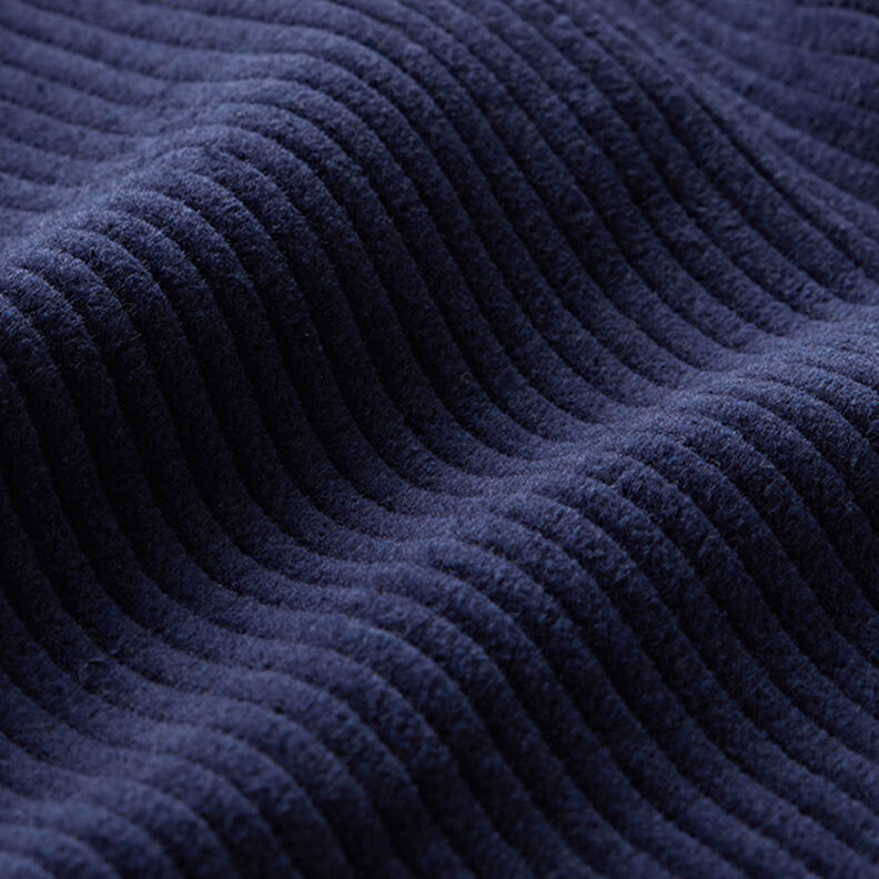 Bred cord forvasket Ensfarvet – marineblå,  image number 2