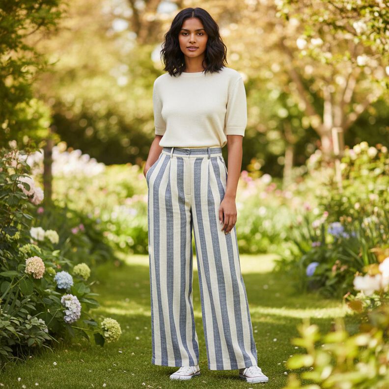 H&oslash;r-mix striber &ndash; natur/marinebl&aring;,  image number 5