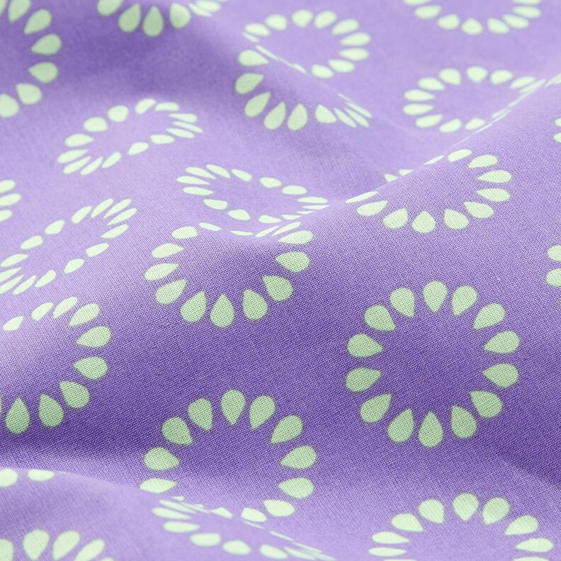Imprægneret voksdug farverige cirkler – lavendel/majløv,  image number 2