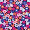 Bomuldsjersey farverige blomster | Poppy Fabrics – natblå,  thumbnail number 1