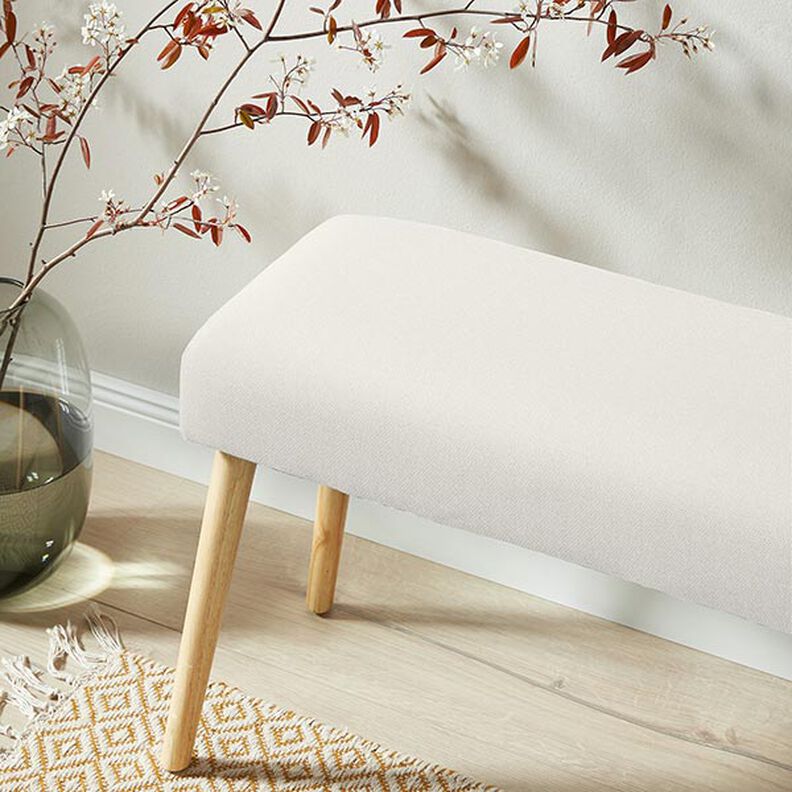 Dekorationsstof Panama klassisk struktur – uldhvid,  image number 5