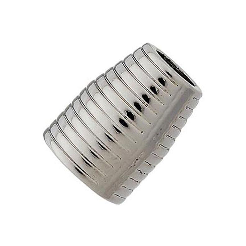 Kordelende [ Ø 5 mm ] – antikoxideret sølv metallisk,  image number 1