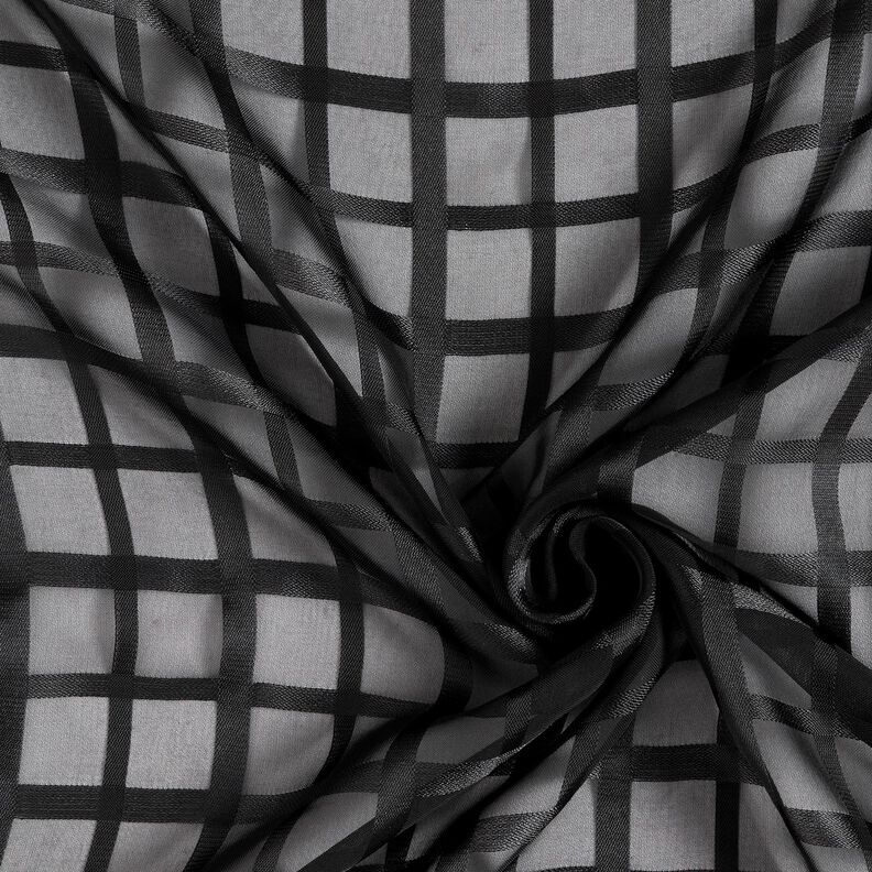 Chiffon vinduestern – sort,  image number 3