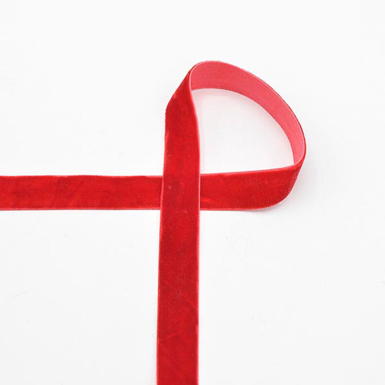 Fløjlsbånd [15 mm] – rød,  image number 1