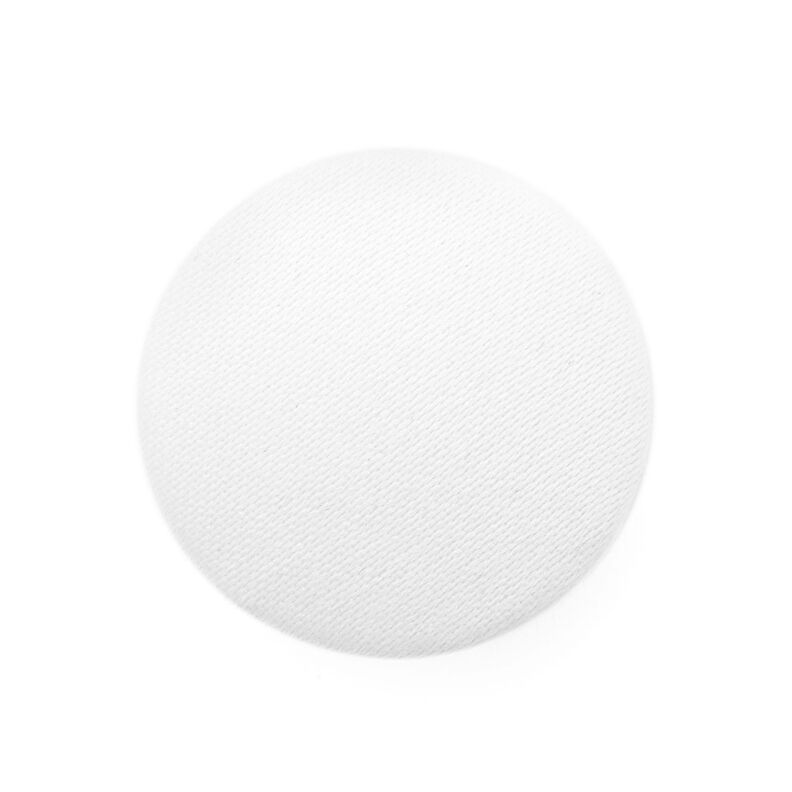 Betrukket knap, Duchesse-Satin – uldhvid,  image number 1