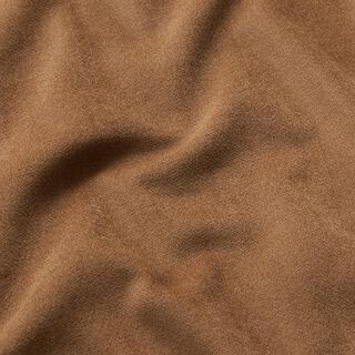 Stretch-fløjl Fincord ensfarvet – mellembrun, 