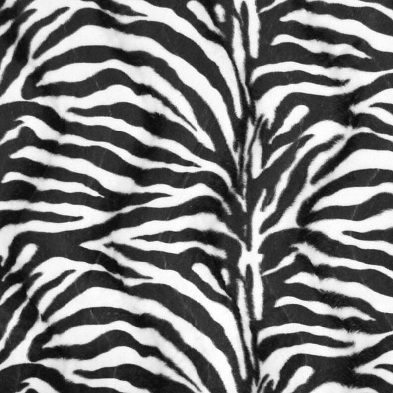 Kunstpels zebra – sort/hvid,  image number 1