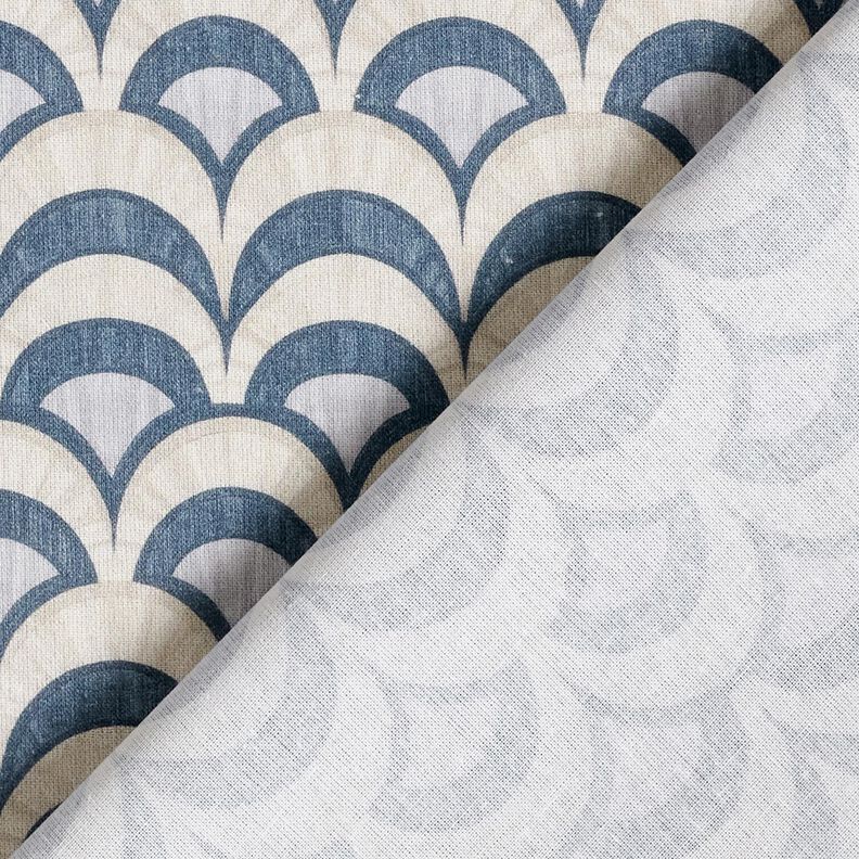 Bomuldsstof Poplin elegante buer – blågrå/lys taupe,  image number 4