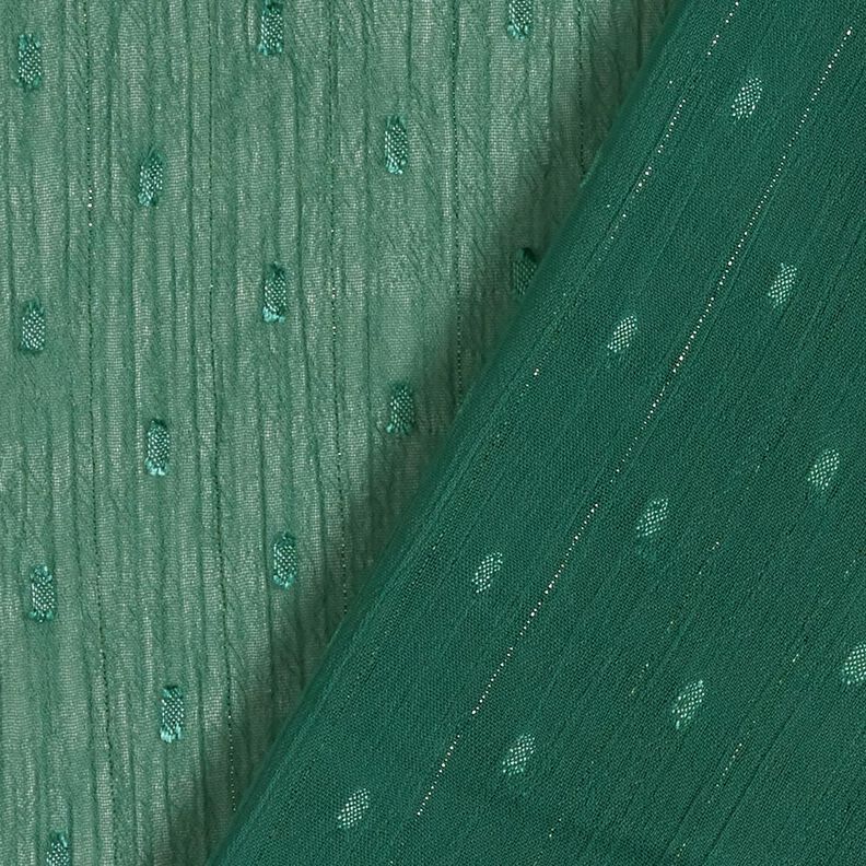 Chiffon Dobby Metallic nålestriber – Mørkegrøn/sølv metallic,  image number 4