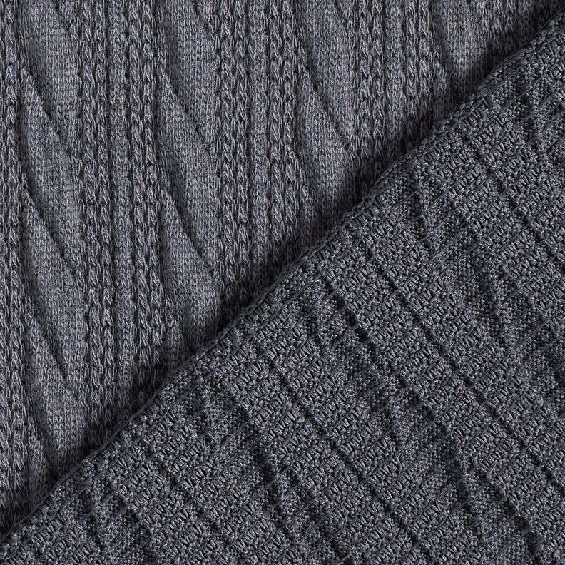 Strik Cloqué fletmønster – natblå,  image number 4