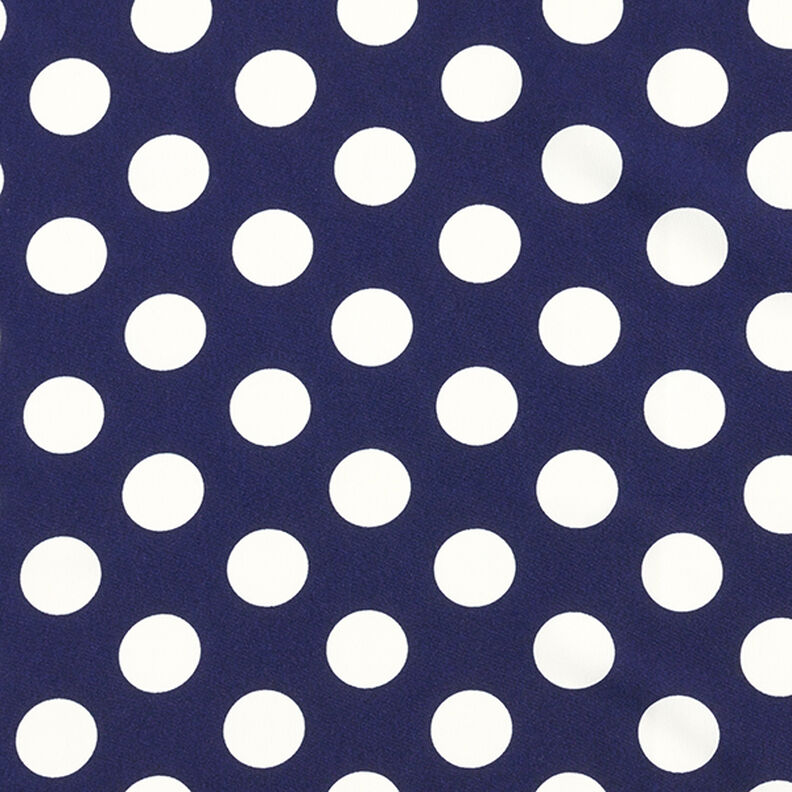 Crepe stof polkaprikker [2,5 cm] – marineblå,  image number 1