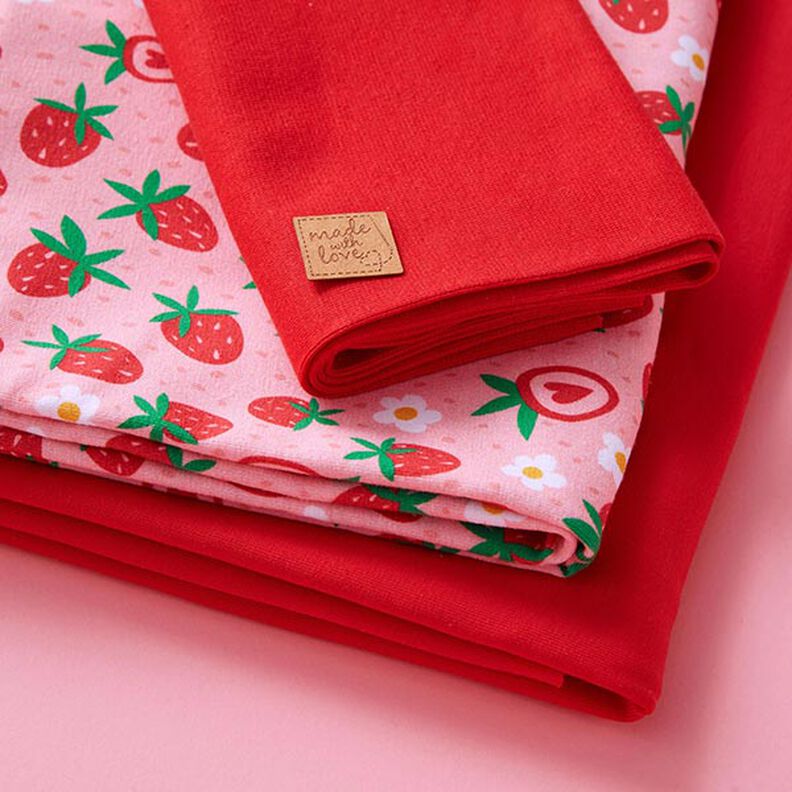 Stofpakke Jersey søde jordbær | PETIT CITRON – rosa,  image number 2
