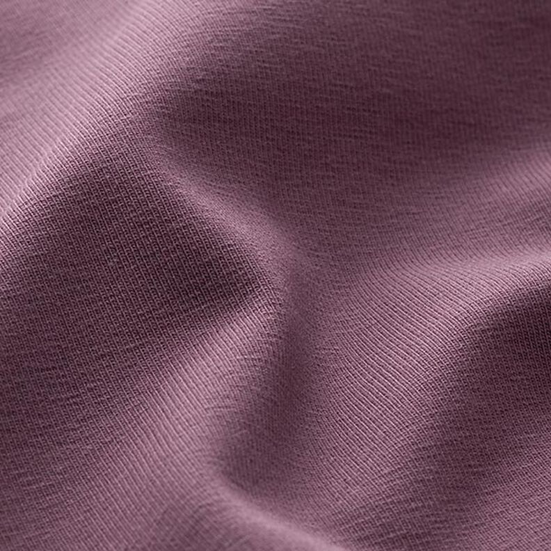 Bomuldsjersey Medium ensfarvet – aubergine,  image number 4