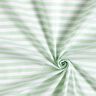 Bomuldsstof Cretonne afslappede striber – lys mint/hvid,  thumbnail number 3