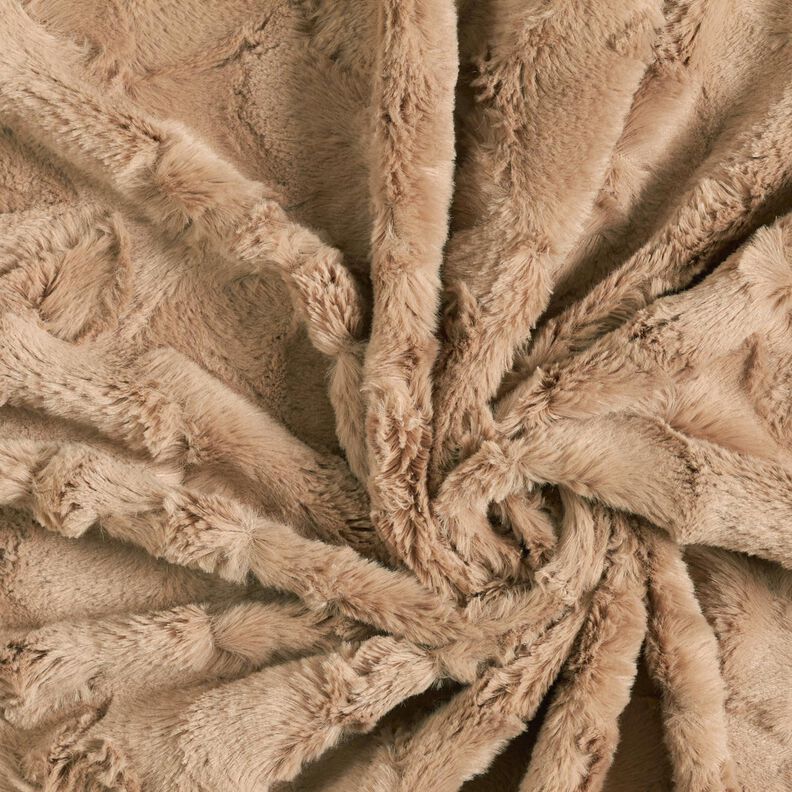 Kunstpels Hvirvel – lysebrun,  image number 4