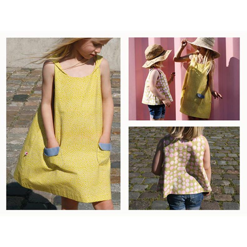 PINK - kjole og top med snoede stropper og lommer, Studio Schnittreif  | 74 - 140,  image number 2