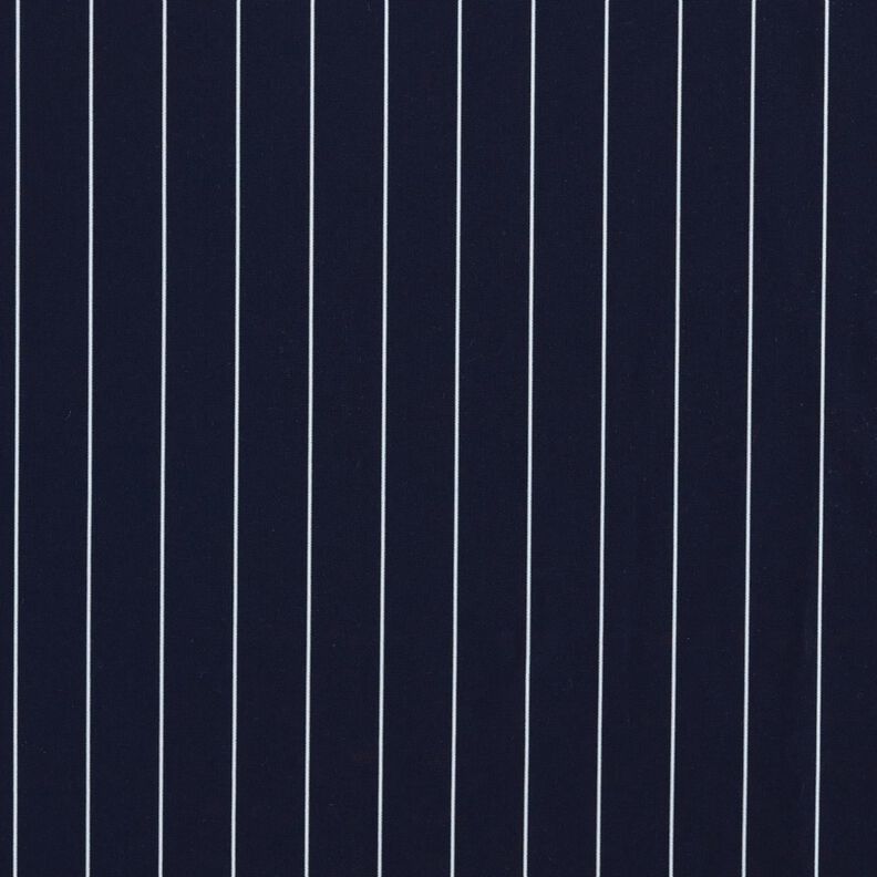 Buksestof stretch nålestriber– natblå/hvid,  image number 1