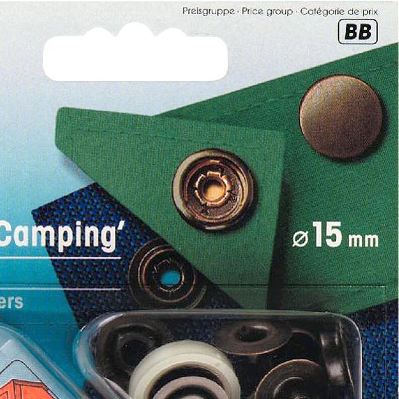 Trykknapper Sport & Camping [Ø 15 mm] - gammelt guld metallisk| Prym,  image number 2