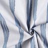 Dekorationsstof Halvpanama bølgede striber – blå,  thumbnail number 3