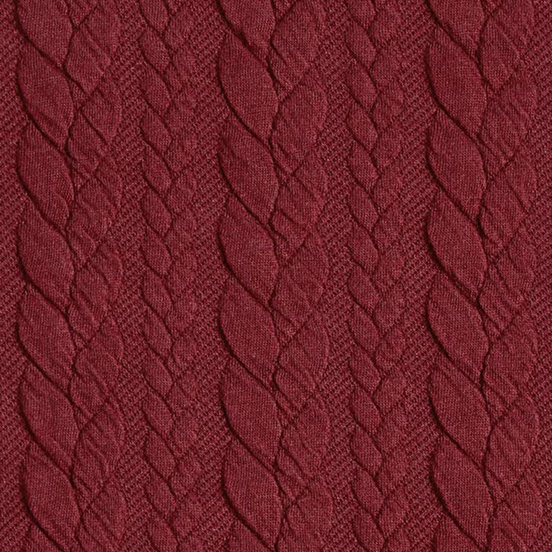 Jerseyjacquard Cloqué Fletmønster – bordeaux,  image number 1
