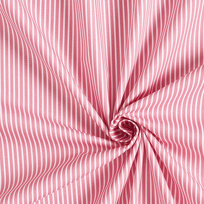 Bomuldspoplin Striber – rosa/hvid,  image number 3