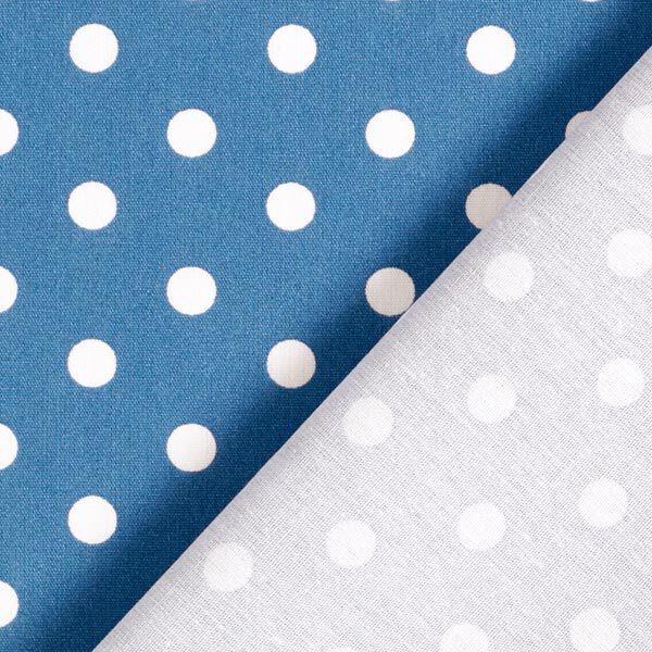 Bomuldspoplin store prikker – jeansblå/hvid,  image number 6