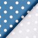 Bomuldspoplin store prikker – jeansblå/hvid,  thumbnail number 6