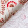 Musselin/Dobbelt-Crincle stof folkloristiske blomster – natur/rød,  thumbnail number 4