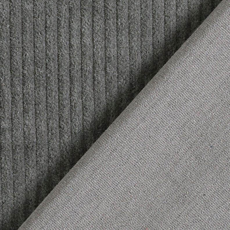 Bred cord forvasket Ensfarvet – mørkegrå,  image number 3