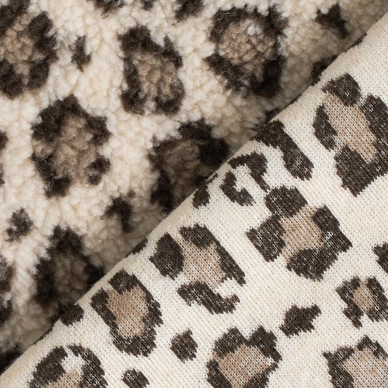 Teddyplys leopardprint – lysebeige/sand,  image number 4