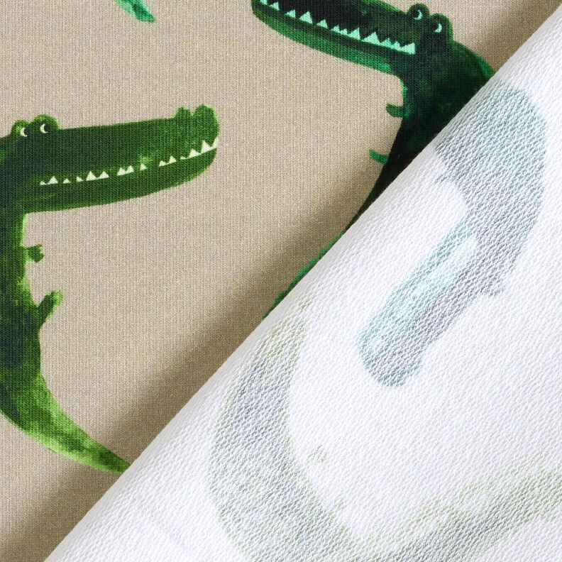 French Terry Sommersweat fr&aelig;k krokodille Digitaltryk &ndash; anemone,  image number 4