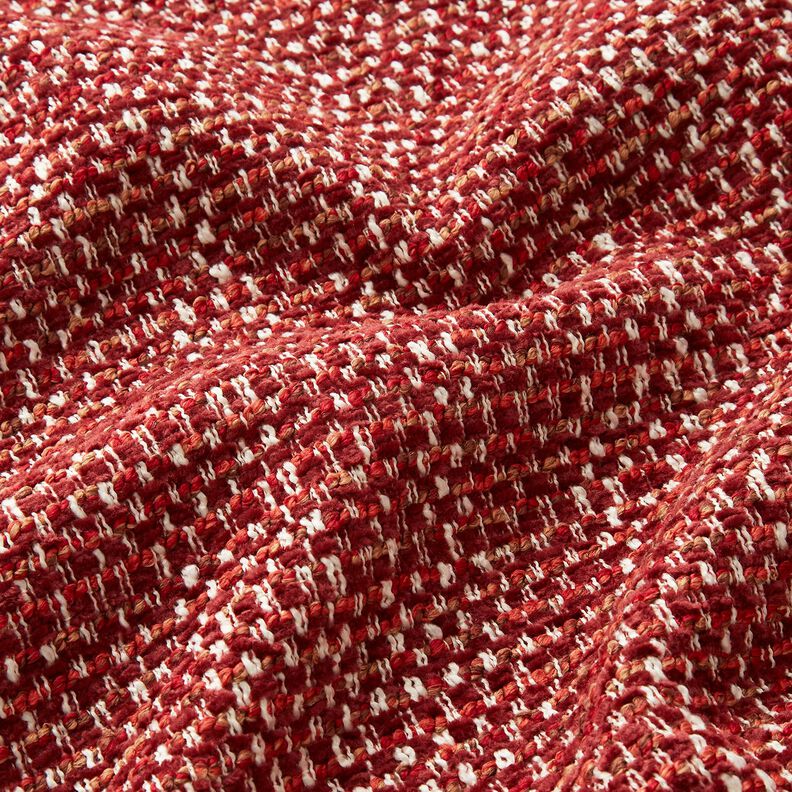 Polsterstof kulørt bouclé-look – bordeaux/creme,  image number 2