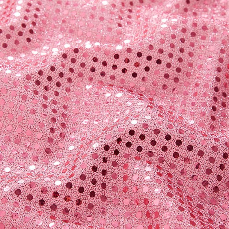 Pailletstof små prikker – rosa,  image number 2